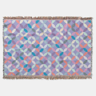 Wiederholende Viertelkreis-Style-Lila-Pattern-Wurf Decke