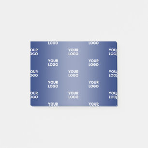Wiederholendes Geschäft-Logo Navyblauer Farbverl Post-it Klebezettel