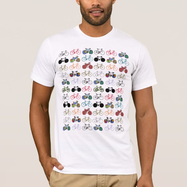 Wiederholte Coole Bikes T-Shirt (Vorderseite)