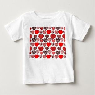 Wiederholte Herzen Baby T-shirt