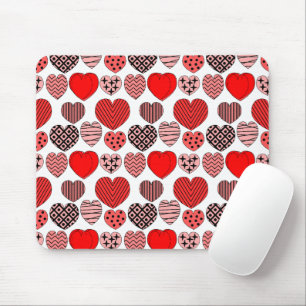 Wiederholte Herzen Mousepad