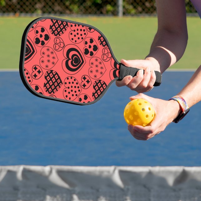 Wiederholte Herzen Pickleball Schläger (InSitu)