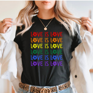 Wiederholte Liebe ist Liebe Rainbow LGBTQ+ T-Shirt