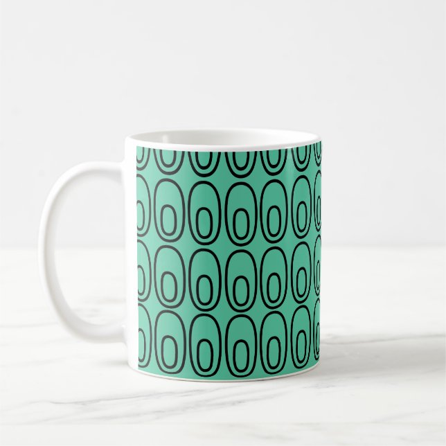 Wiederholte Minze Green Ovals Tasse (Links)