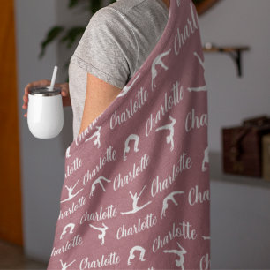 Wiederholte Namen Gymnastik Lila Fleece Blanket