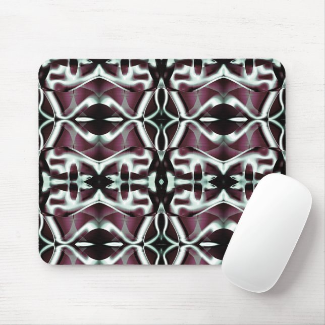 Wiederholte opake Rot- und Gradientenkurven Mousepad (Mit Mouse)