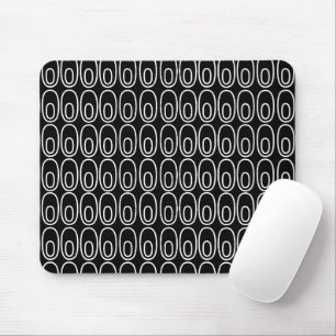 Wiederholte schwarze Ovale Mousepad