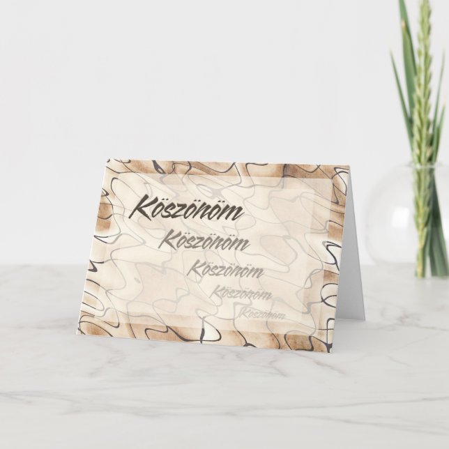 Wiederholter Dank auf Ungarn Dankeskarte (Vorderseite)