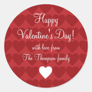 Wiederholter Liebe-Geschenk-Aufkleber Runder Aufkleber