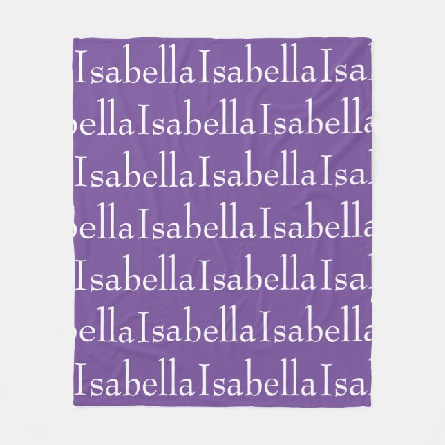 Wiederholter Name-Decke Fleecedecke (Vorderseite)