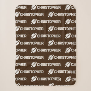 Wiederholter Name Football Dreams Brown Sherpadecke