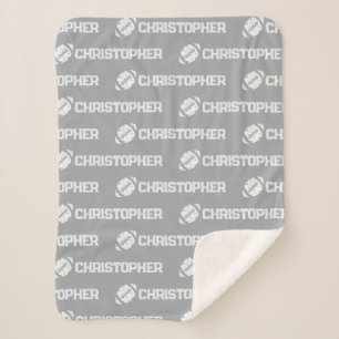 Wiederholter Name Football Dreams Gray Sherpadecke