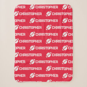 Wiederholter Name Football Dreams Red Sherpadecke