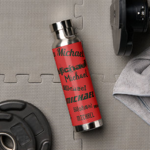 Wiederholter Name macht ein lustiges Geschenk heiß Trinkflasche
