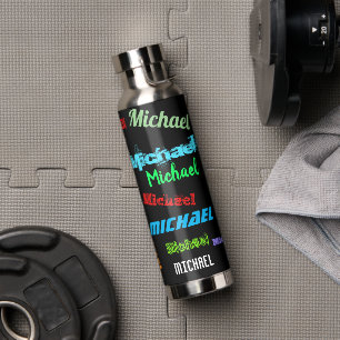 Wiederholter Name macht ein lustiges Geschenk heiß Trinkflasche