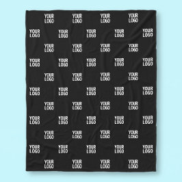 Wiederholtes Bild-, Design- oder Firmenlogo Fleecedecke