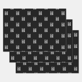 Wiederholtes Bild-, Design- oder Firmenlogo Geschenkpapier Set