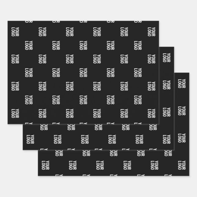Wiederholtes Bild-, Design- oder Firmenlogo Geschenkpapier Set (Set)
