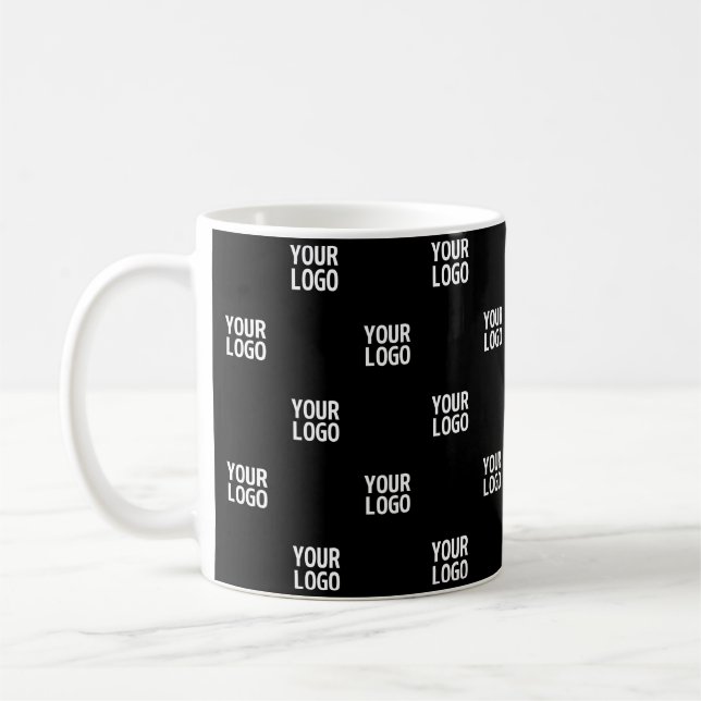 Wiederholtes Bild-, Design- oder Firmenlogo Kaffeetasse (Links)