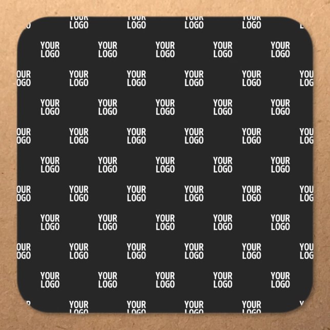 Wiederholtes Bild-, Design- oder Firmenlogo Quadratischer Aufkleber (Von Creator hochgeladen)