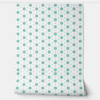 wiederholtes geometrisches Blumenmuster-Design Tapete