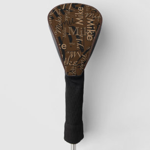 Wiederholtes Individuelle Name-Muster Golf Headcover