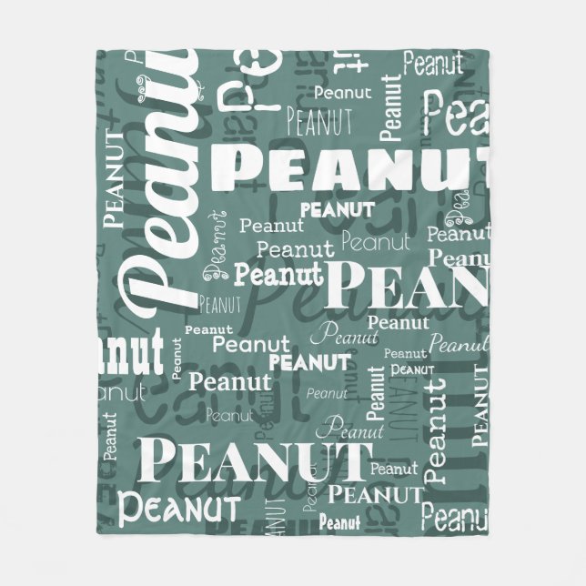 Wiederholtes Muster für Pet Name Monstera Grün & W Fleecedecke (Vorderseite)