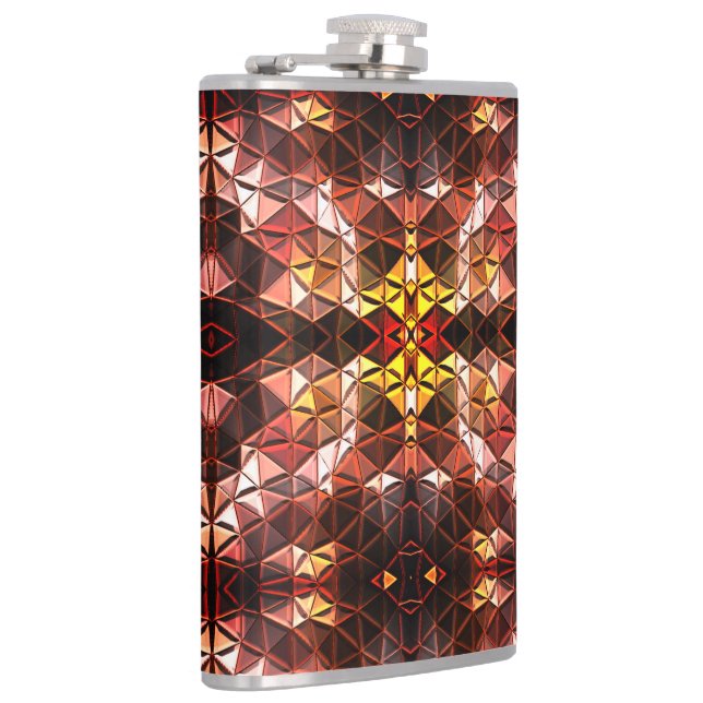 Wiederholtes rotes Dreieck, das seltsame Formen er Flachmann (Rechts)