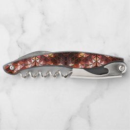 Wiederholtes rotes Dreieck, das seltsame Formen er Kellnermesser