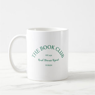 Wiederholung der Buchklub Green Wappen Read-Diskus Kaffeetasse