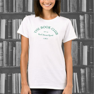 Wiederholung der Buchklub Green Wappen Read-Diskus T-Shirt