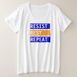 Wiederholung der Erholung Große Größe T-Shirt