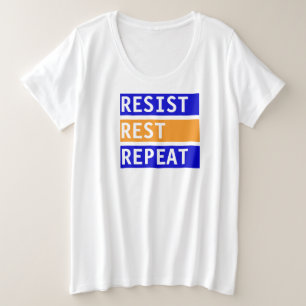 Wiederholung der Erholung Große Größe T-Shirt