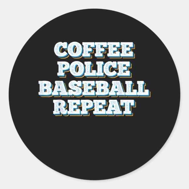 Wiederholung der Kaffee-Polizei Runder Aufkleber (Vorderseite)