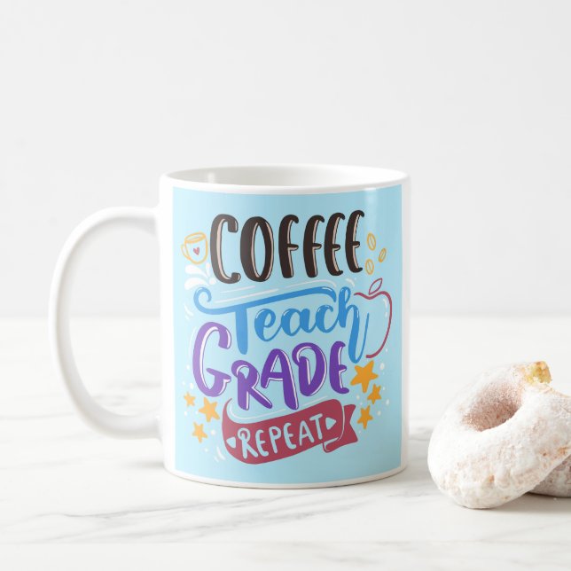 Wiederholung der Kaffeetrainings Kaffeetasse (Mit Donut)