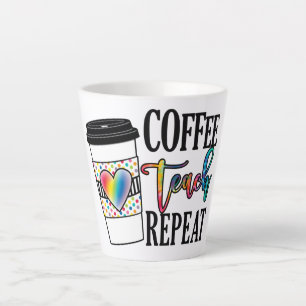 Wiederholung der Kaffeetrainings - Spaß Lehrer Leb Milchtasse