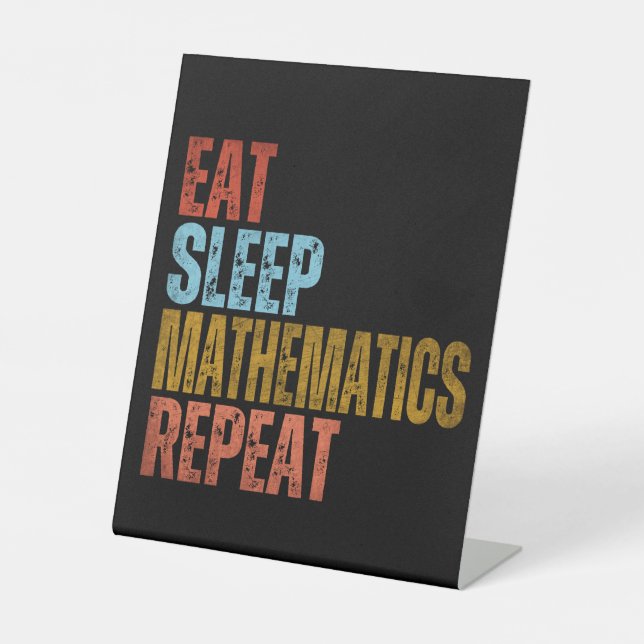 WIEDERHOLUNG DER MATHEMATIK SOCKELSCHILD (Vorderseite)