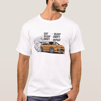 Wiederholung der Sleep Drift - Neon JDM Car Racing T-Shirt