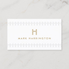 WIEDERHOLUNG DES ERSTEN MONOGRAM ART DECO Gold & G Visitenkarte