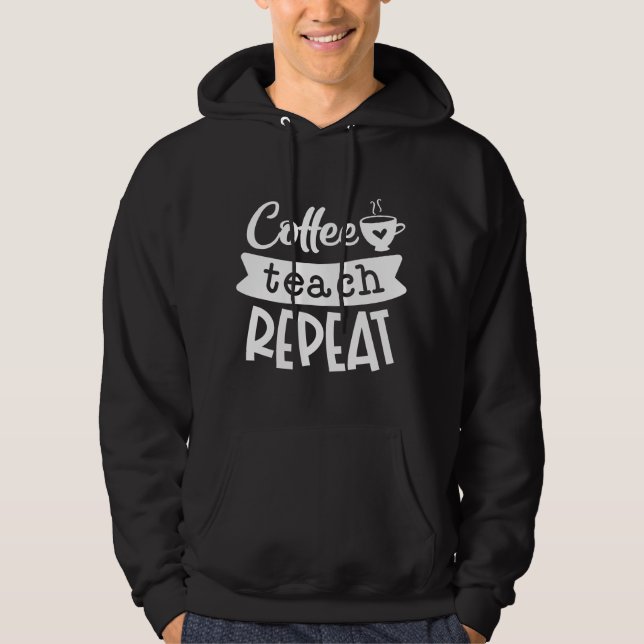 Wiederholung des Kaffeetablaufs Hoodie (Vorderseite)