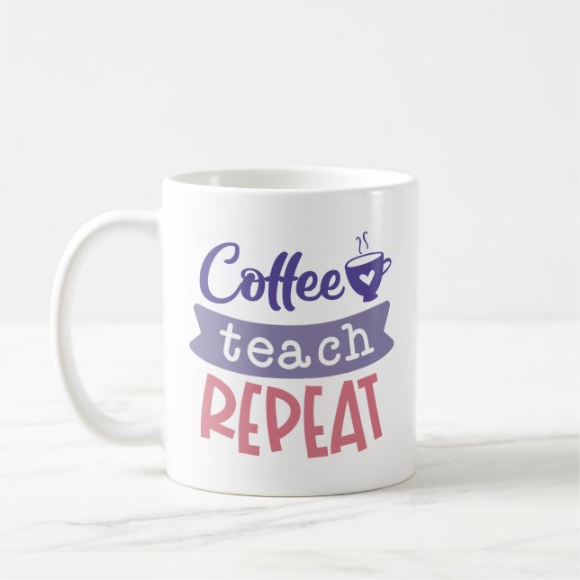 Wiederholung des Kaffeetablaufs Kaffeetasse (Links)
