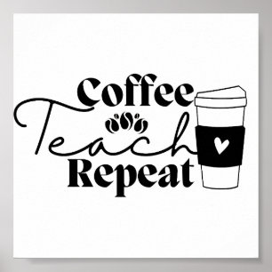 Wiederholung des Kaffeetablaufs Poster