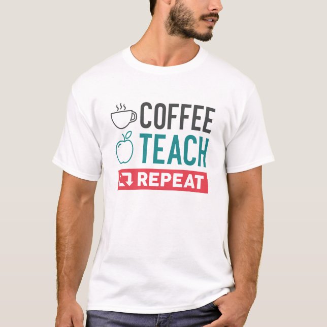 Wiederholung des Kaffeetablaufs T-Shirt (Vorderseite)
