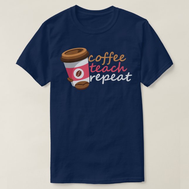 Wiederholung des Kaffeetablaufs T-Shirt (Design vorne)