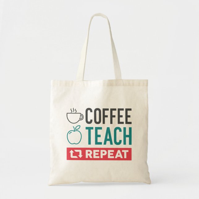 Wiederholung des Kaffeetablaufs Tragetasche (Vorne)