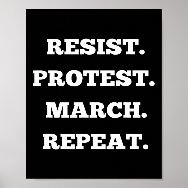 Wiederholung des Resist Protest-März Poster (Vorne)