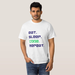 "Wiederholung des Schlafcodes - Funny Programmer T T-Shirt