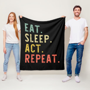 Wiederholung des Sleep Act Fleecedecke