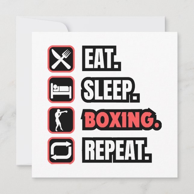 Wiederholung des Sleep Boxing Einladung (Vorderseite)