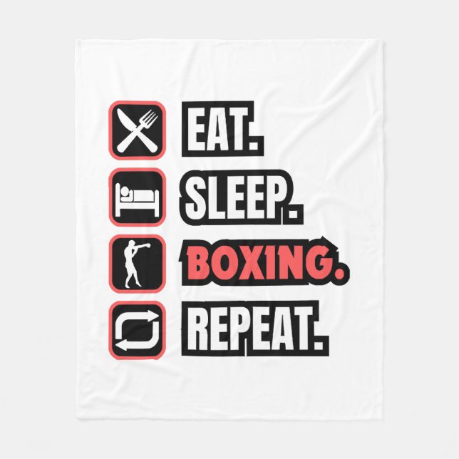 Wiederholung des Sleep Boxing Fleecedecke (Vorderseite)